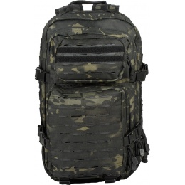 Lancer Tactical Laser Cut Webbing Multi-Purpose Backpack - CAMO BLACK