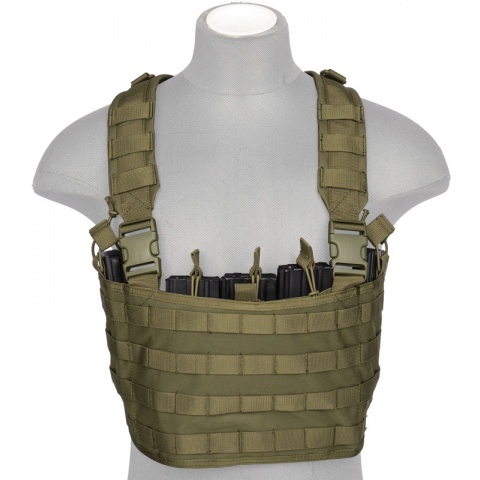 Lancer Tactical Light Weight Chest Rig w/ Mag Pouch - OLIVE DRAB