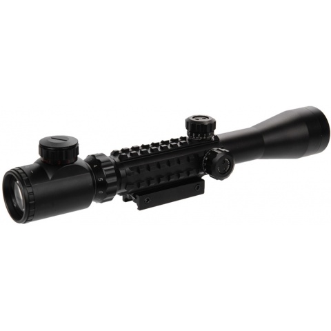 Lancer Tactical Airsoft 3-9x40mm Red/Green Illuminated Scope - BLACK