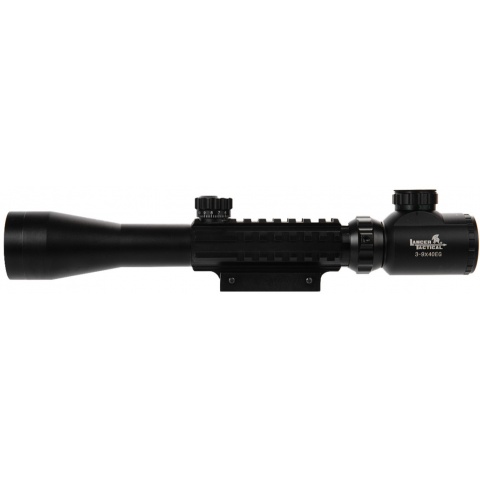 Lancer Tactical Airsoft 3-9x40mm Red/Green Illuminated Scope - BLACK