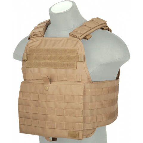 Lancer Tactical 1000D Nylon Airsoft Modular Tactical Vest (Tan)