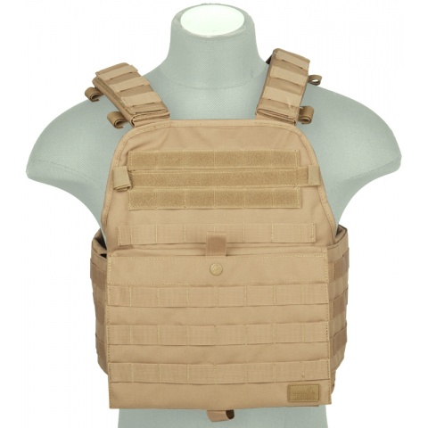 Lancer Tactical 1000D Nylon Airsoft Modular Tactical Vest (Tan)