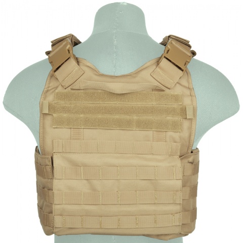 Lancer Tactical 1000D Nylon Airsoft Modular Tactical Vest (Tan)