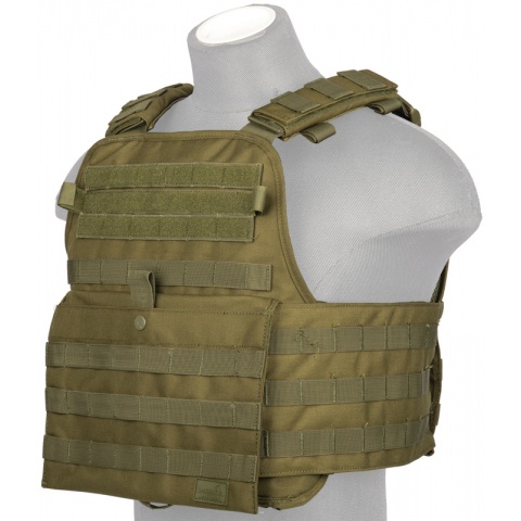Lancer Tactical 1000D Nylon Airsoft Modular Tactical Vest (Olive Drab)