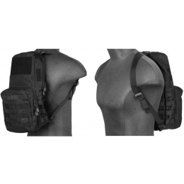 Lancer Tactical 600D Nylon Airsoft Molle Hydration Backpack (Color: Black)