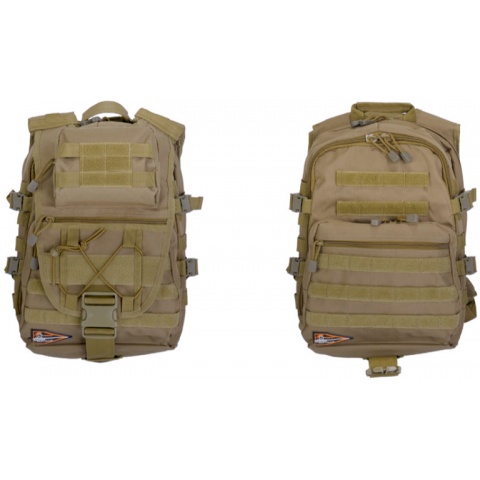 Lancer Tactical Airsoft MOLLE Laptop Backpack - TAN