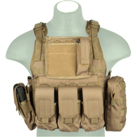 Lancer Tactical Airsoft Assault Tactical Vest (Coyote Brown)