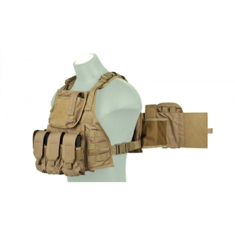 Lancer Tactical Airsoft Assault Tactical Vest (Coyote Brown)
