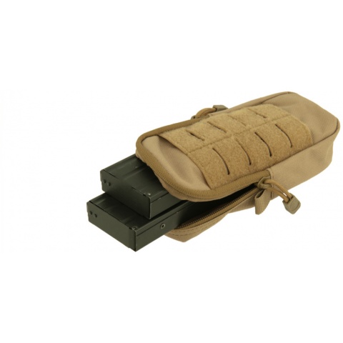 Lancer Tactical Airsoft Enclosed Magazine Pouch - TAN
