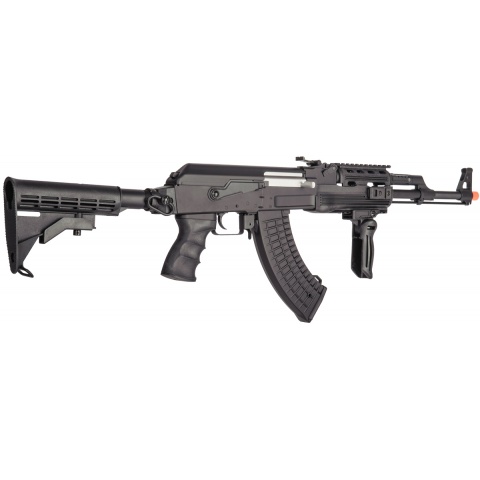 Lancer Tactical Airsoft Full Metal AK-47 AEG w/ LE Stock, Battery & Charger (Color: Black)