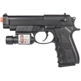 UK Arms G52R Airsoft Spring Powered Pistol w/ Laser - BLACK