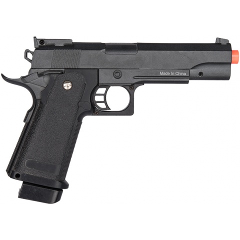 Galaxy M1911 Airsoft Metal Spring Pistol w/ Holster - BLACK