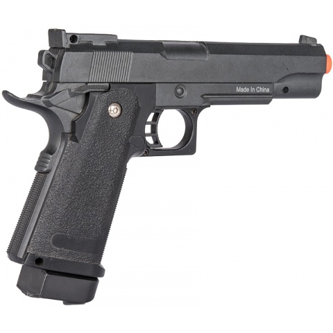 Galaxy M1911 Airsoft Metal Spring Pistol w/ Holster - BLACK