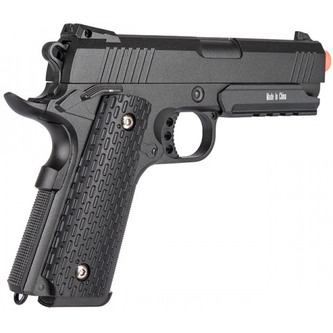 Galaxy G25H Airsoft Full Metal Spring Pistol w/ Holster - BLACK