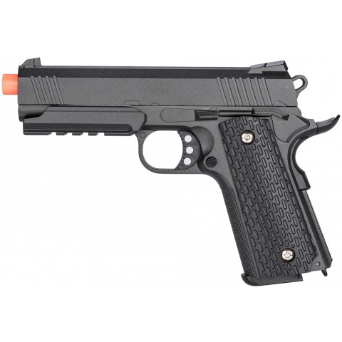 Galaxy G25H Airsoft Full Metal Spring Pistol w/ Holster - BLACK