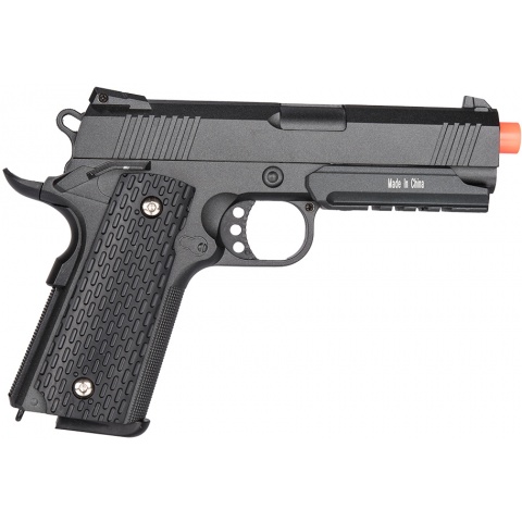 Galaxy G25H Airsoft Full Metal Spring Pistol w/ Holster - BLACK