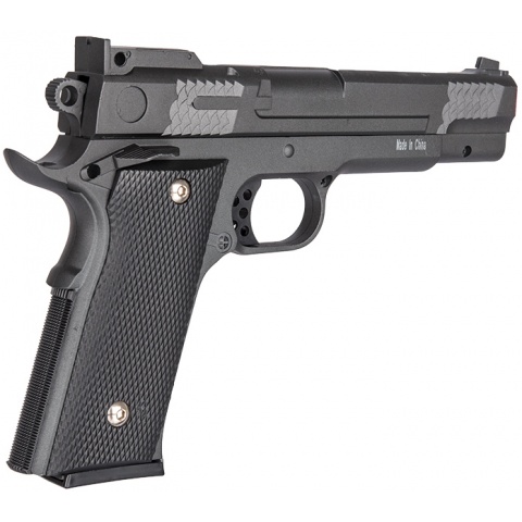 Galaxy P226 Airsoft Metal MilSlim Spring Pistol w/ Holster - BLACK