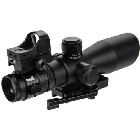 Lancer Tactical 3-9X Red & Green Long Range Scope w/ Red Dot Sight