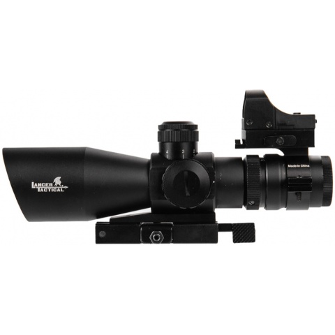 Lancer Tactical 3-9X Red & Green Long Range Scope w/ Red Dot Sight