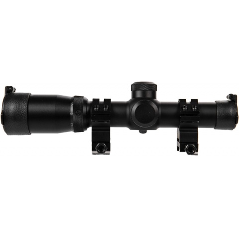 Lancer Tactical 1-4X24 Rifle Scope w/ Glass Reticle - BLACK