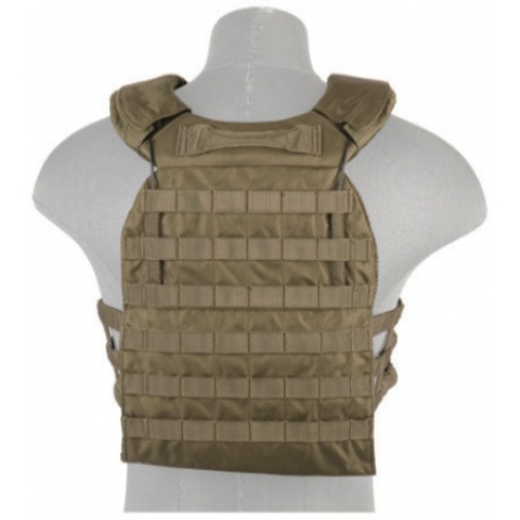 Lancer Tactical 600D Nylon Tactical Vest w/ Shoulder Straps (OD)