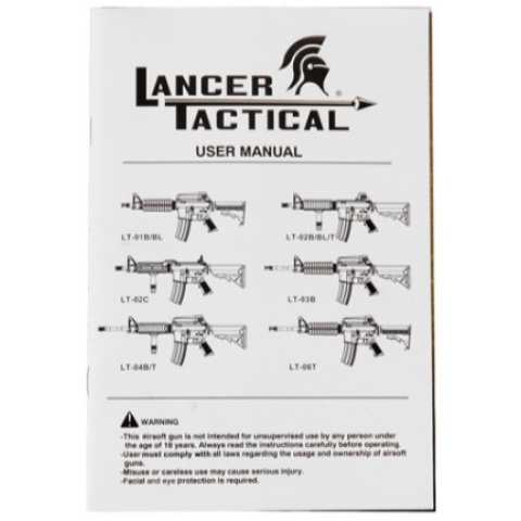 Lancer Tactical Airsoft LT-23 CQB M4 Polymer AEG Rifle - BLACK