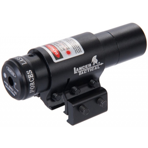 Lancer Tactical Metal Red Laser Aiming Dot Sight - BLACK