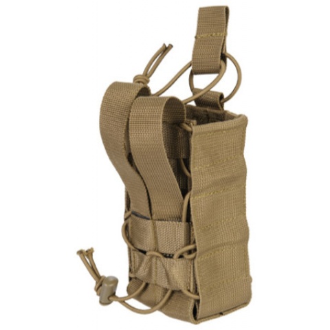 Lancer Tactical Airsoft Radio/Canteen Paracord Pouch - TAN