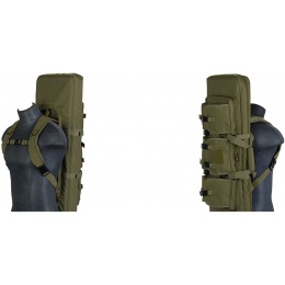 Lancer Tactical Double Gun Bag w/ Lockable Zipper - OD GREEN