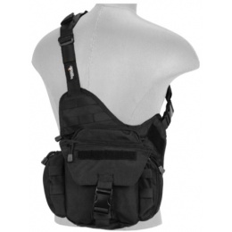 Lancer Tactical Airsoft Messenger Shoulder Bag - BLACK