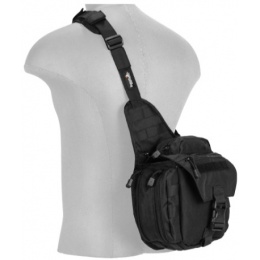 Lancer Tactical Airsoft Messenger Shoulder Bag - BLACK