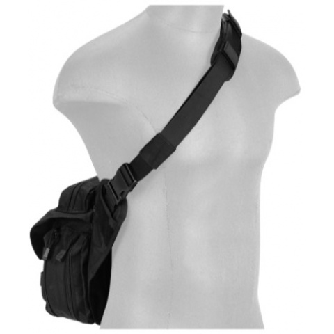 Lancer Tactical Airsoft Messenger Shoulder Bag - BLACK