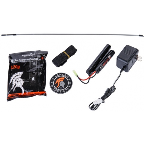 Lancer Tactical Airsoft LT-24 CQB M4 AEG w/ Free Float Rail - BLACK