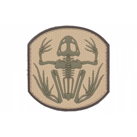 Airsoft Frog Skeleton Patch - OD GREEN / TAN