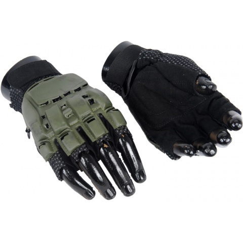 Airsoft Padded Half Finger Gloves [X-Large] - OD