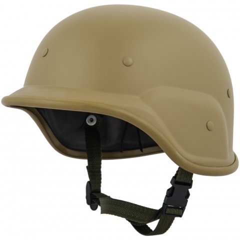 UK Arms PASGT Airsoft Helmet w/ Adjustable Chin Strap - TAN