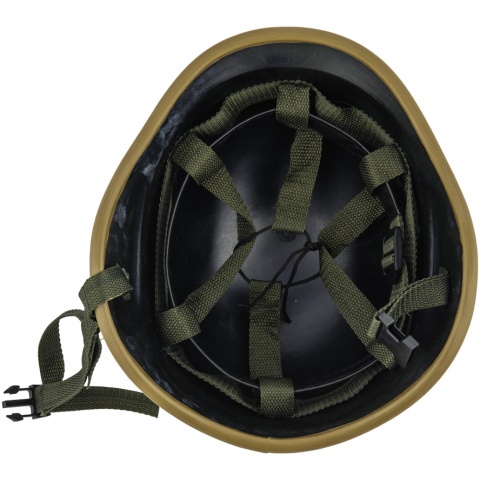 UK Arms PASGT Airsoft Helmet w/ Adjustable Chin Strap - TAN