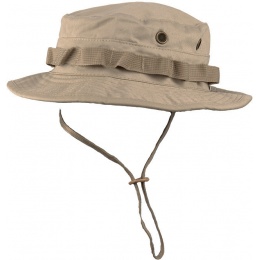 Lancer Tactical Boonie Hat w/ Adjustable Chin Strap - TAN