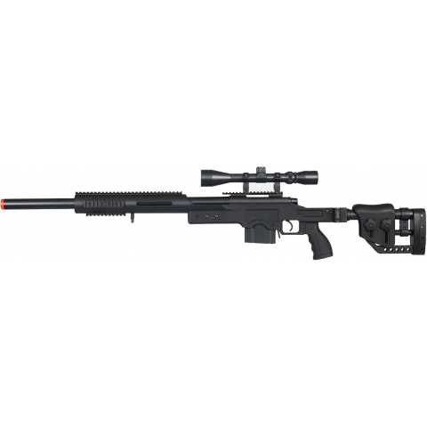 Well MB4410 Airsoft Bolt Action Sniper Rifle w/ 3-9x40 Scope - BLACK