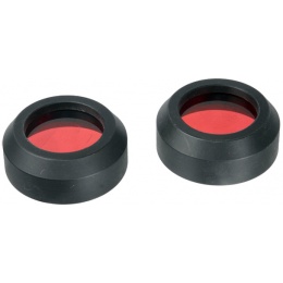 Lancer Tactical Airsoft Dummy NVG Lens Covers - RED