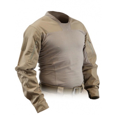 Lancer Tactical Airsoft TLS Half Shell Combat Shirt - COYOTE BROWN