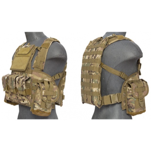 Lancer Tactical Airsoft M4 MOLLE Modular Chest Rig - CAMO