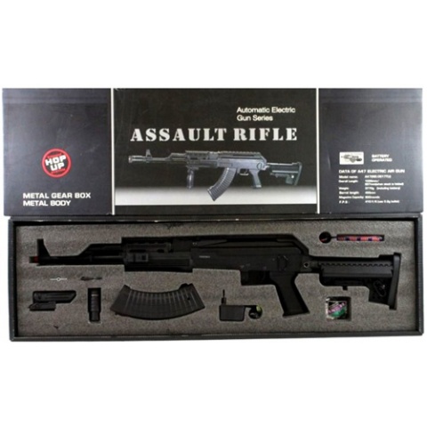 450 FPS JG Full Metal AK47 RAS TCW AEG Airsoft Rifle w/ Foregrip