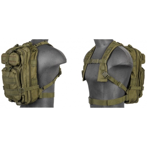AMA Airsoft 600D Nylon Y Structure MOLLE Backpack - OLIVE DRAB