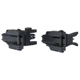 AMA 7E1L Airsoft Front and Rear Folding Sight Set - BLACK
