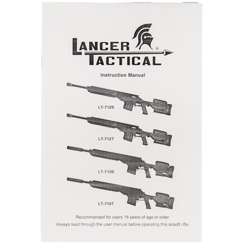 Lancer Tactical LTR338L Bolt Action Rifle w/ Folding Stock - BLACK