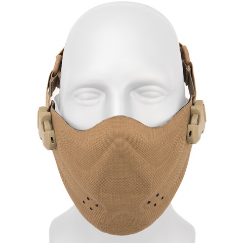 AMA Neoprene Airsoft Hard Foam Half Mask - DARK EARTH