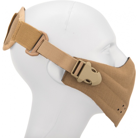 AMA Neoprene Airsoft Hard Foam Half Mask - DARK EARTH