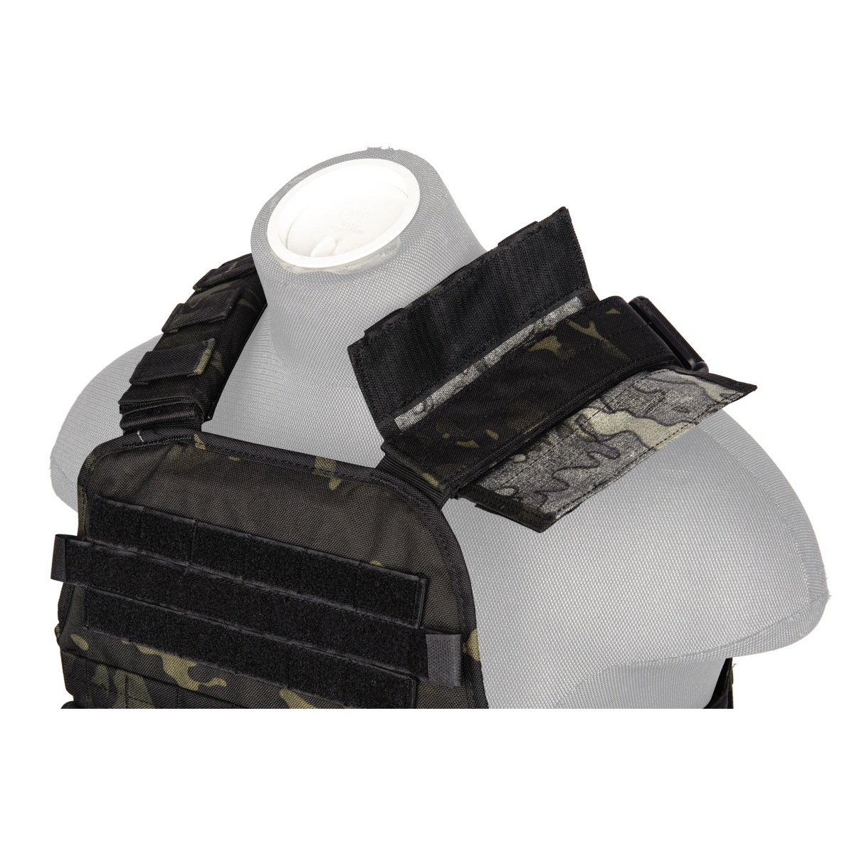 Lancer Tactical Airsoft MOLLE Ballistic Tactical Vest (Black Camo