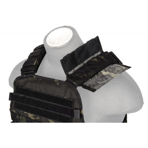 Lancer Tactical Airsoft MOLLE Ballistic Tactical Vest (Black Camo)